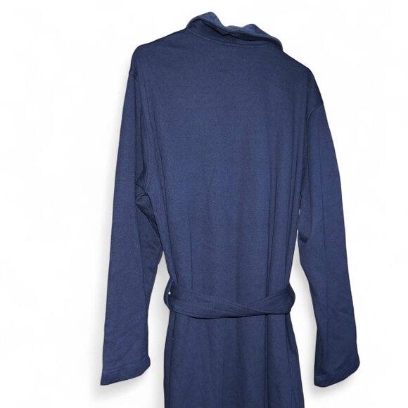 Ugg Men's Luxury Robe Pockets Navy Blue Men's Size M/L Heavyweight Thermal Warm - Picture 10 of 12